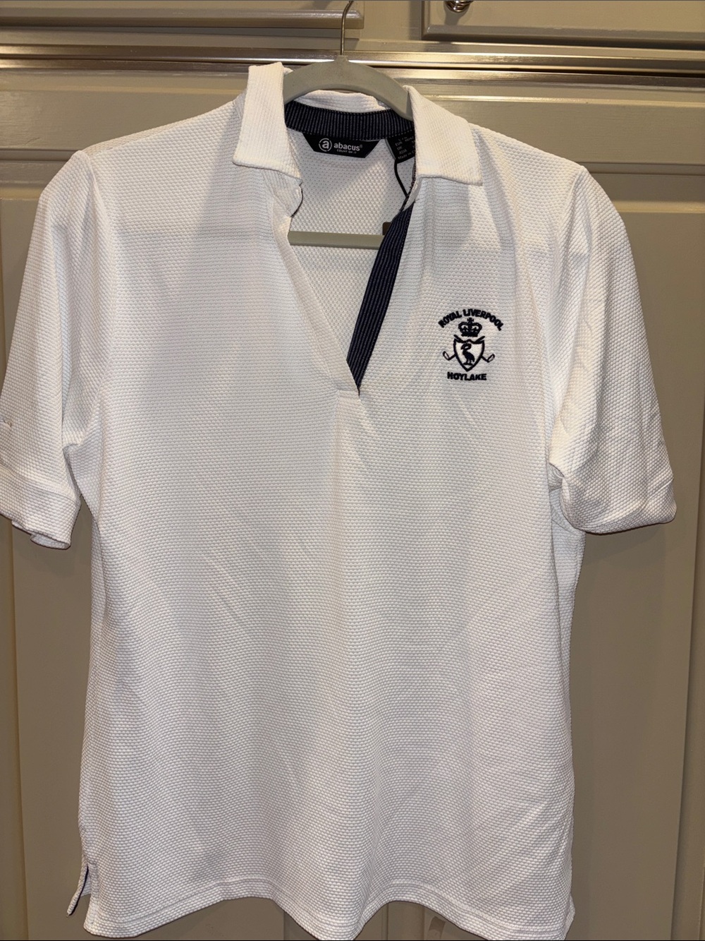 White ladies NWT golf shirt Royal Liverpool Hoylake